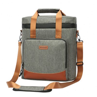 加厚保温包防撞复古红酒包防水密封拉链隔层保冷手提户外野餐冰包