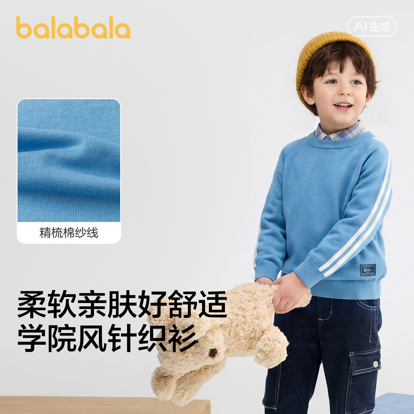 巴拉巴拉balaOne套头毛衫打底衫