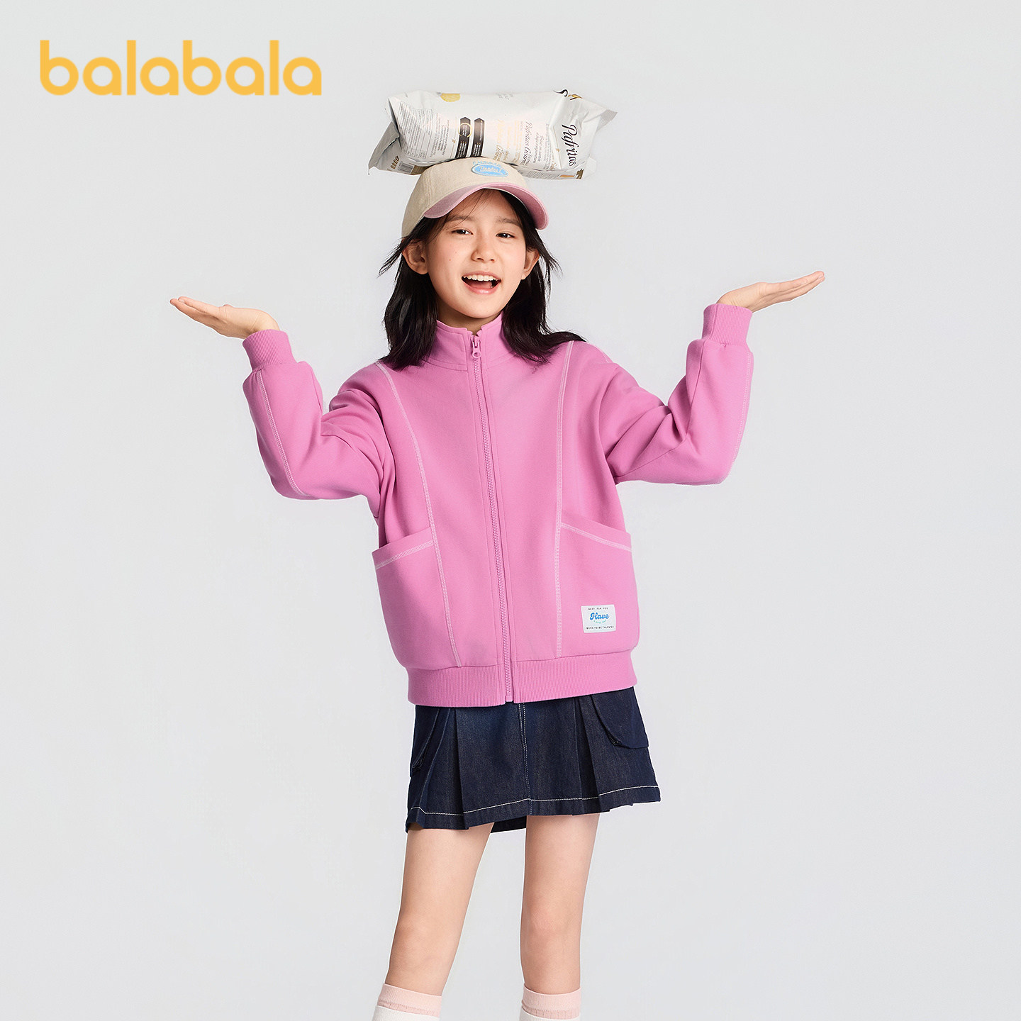 【balaOne】巴拉巴拉童装儿童外套男童衣服女童上衣2026新款秋装