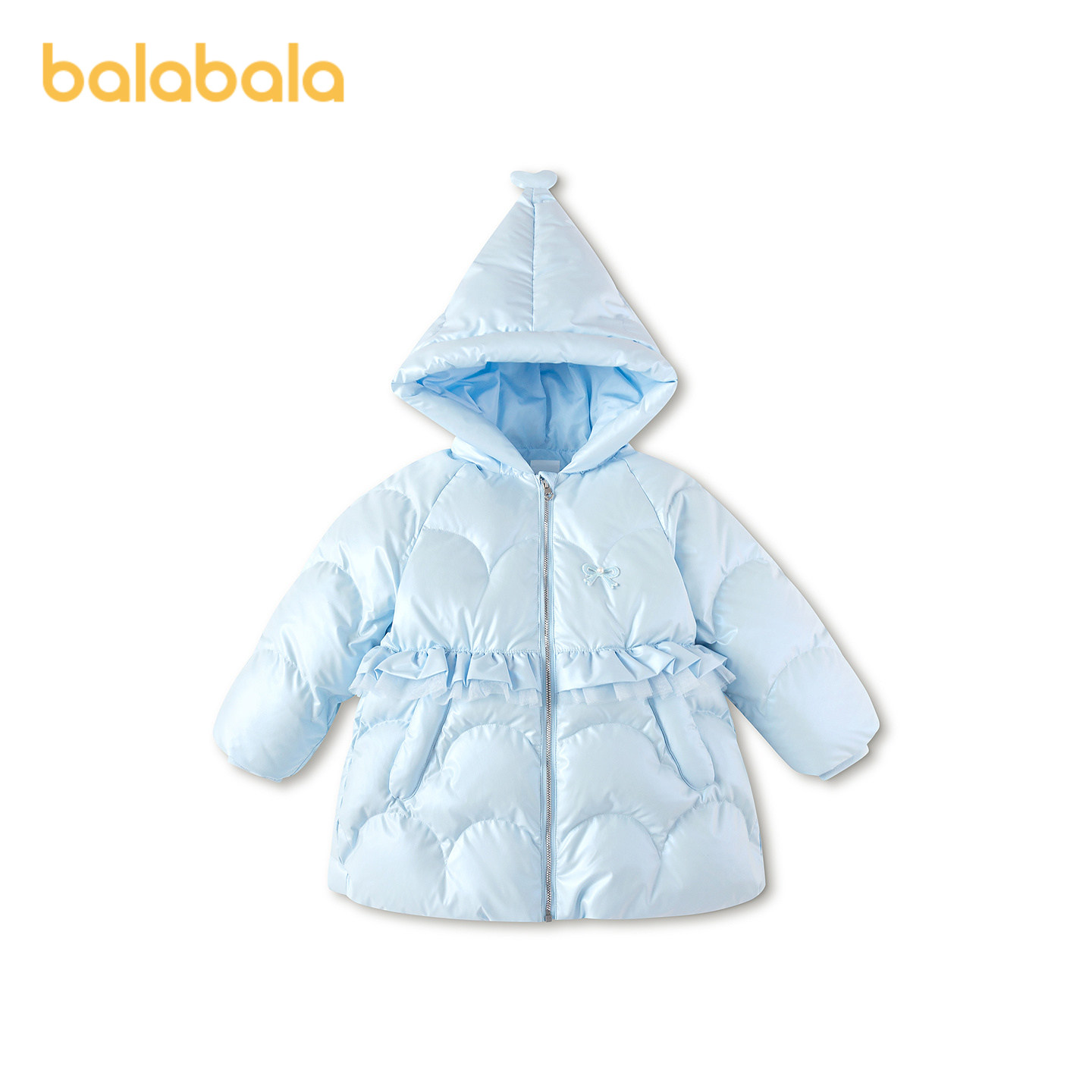 巴拉巴拉balaOne羽绒服时尚网纱