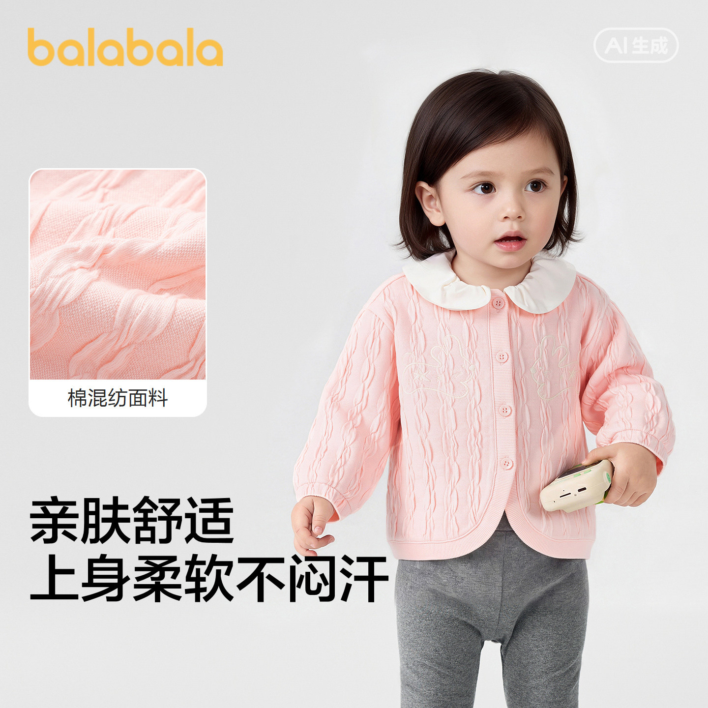 巴拉巴拉宝宝秋装女童外套便服