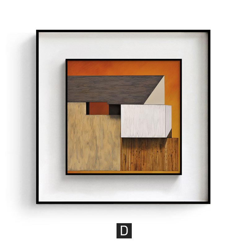 定格积淀 现代简约装饰画 画抽象色块挂画 画饭厅玄关桌墙上挂画图片
