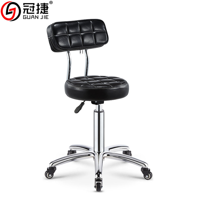 美容凳理发店椅子旋转升降圆凳子美发大工凳滑轮美甲凳美容院专用