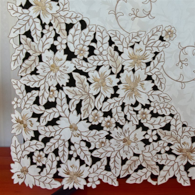 布艺刺绣电视机盖巾盖布防尘罩55寸65寸70寸80寸台式挂式液晶曲屏