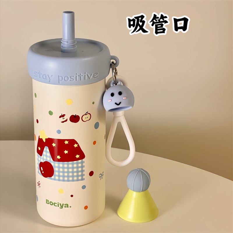 2025新款女生高颜值便携保冷随行杯吸管316不锈钢保温水杯子保冰