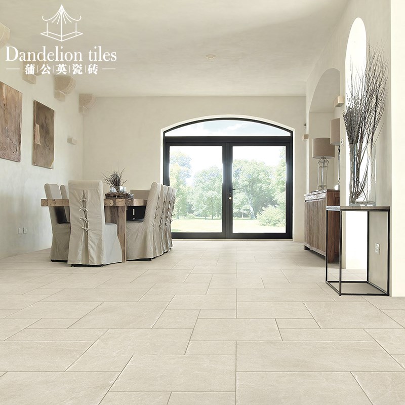 法式古堡莱姆石地砖别墅花园子母砖户外庭院瓷砖民宿餐厅仿古砖