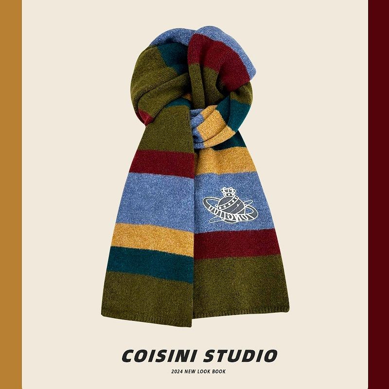 2024新款多巴胺撞色条纹星球刺绣围巾女秋冬保暖百搭学生情侣围脖,服饰配件/皮带/帽子/围巾,围巾/丝巾/披肩,淘宝优惠券,粉丝福利购,淘宝优惠卷