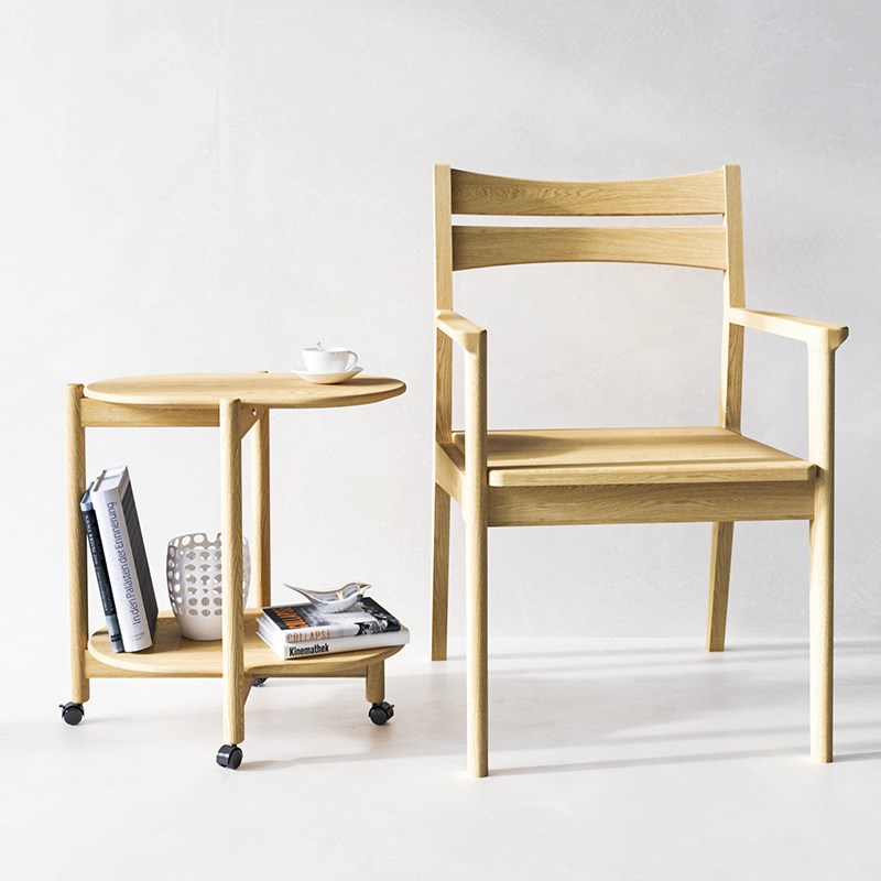 可移动茶几推车全实木活动边几带轮白橡木床头推桌日式木质置物架