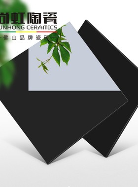玻化砖800x800亮光纯黑色地砖800抛光砖工程Q砖全抛釉通体超黑瓷