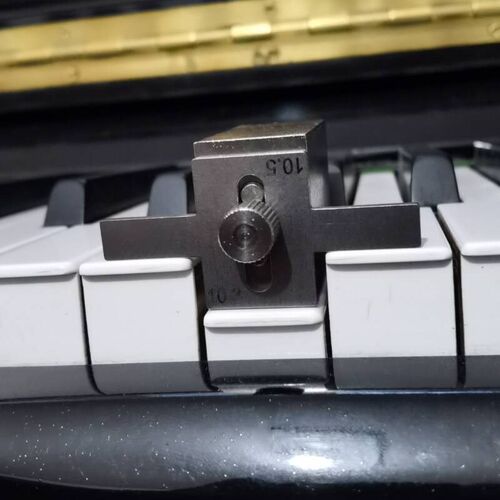钢琴维修b工具白键测平器键深测量器下键深度测量块不锈钢