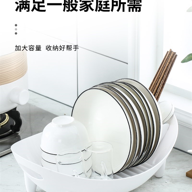 碗架沥水架塑料单层厨房用品碗盆餐具置物架凉放碗碟收纳沥水架