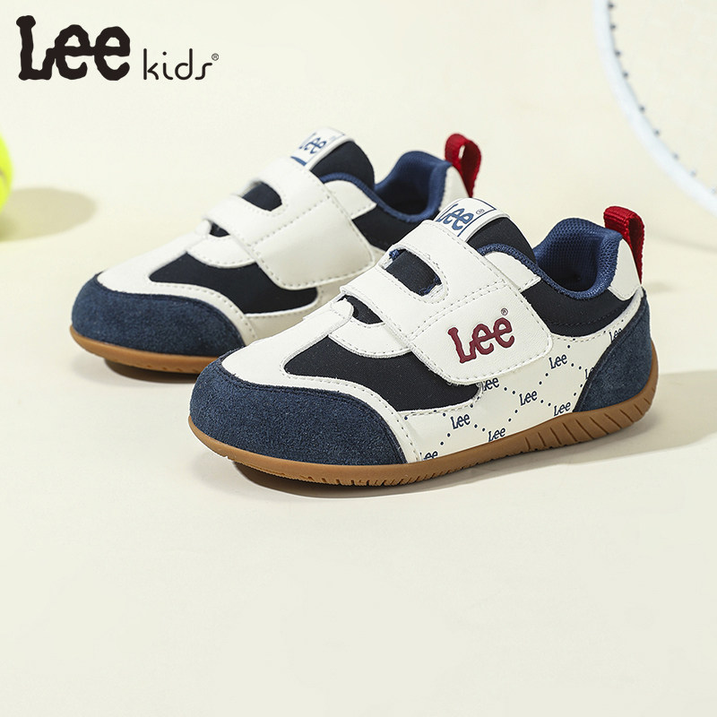 Lee Kids童鞋儿童板鞋春季2026新款皮面防水跑步防滑男童运动鞋子
