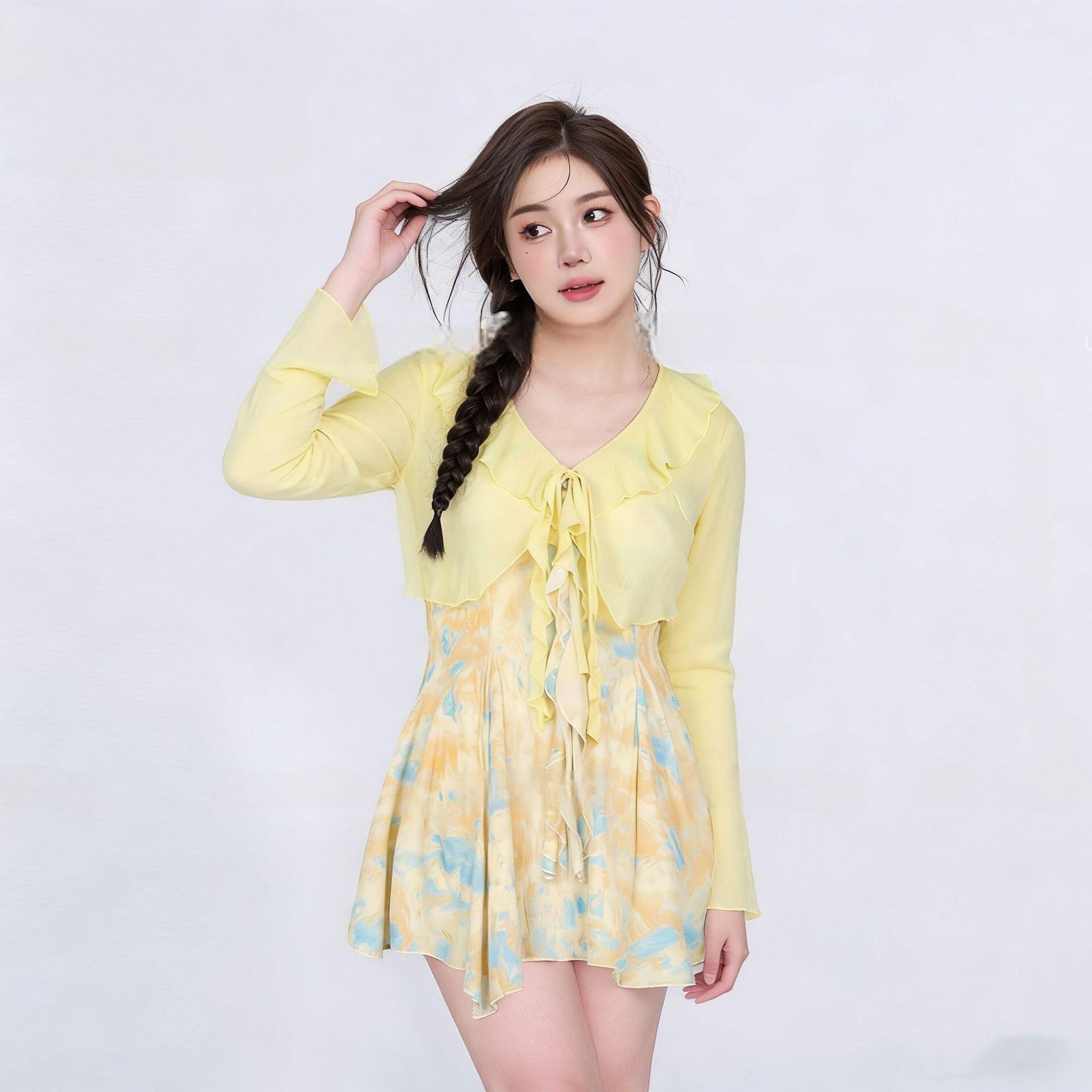 泳衣女款连体裙式保守微胖女孩遮肉显瘦甜美罩衫2026新泡温泉泳装