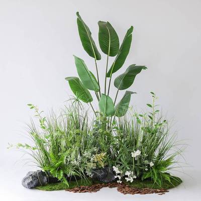 真绿植假花景观装饰摆仿设奢景高档仿生室内花艺摆件植物GL749157