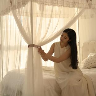 公主床帘幔纱 免安装 轻奢落地蚊帐家卧2室罩20F9895MHT5新用款 全式