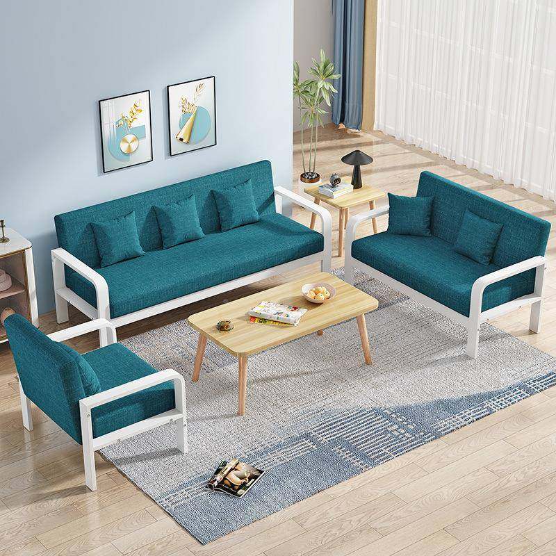 1布艺沙发厅茶组合简约现代客小几型出户租房双人简易钢木单人沙