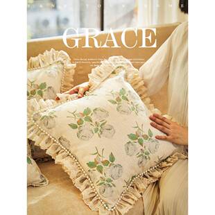 AL法式多洛塔抱枕复古英式靠沙枕氛围感客F7698T5T厅发6午睡垫腰