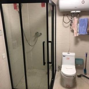 淋浴简整体卫生间折690房叠门小型户型易浴屏玻璃干湿分离隔断