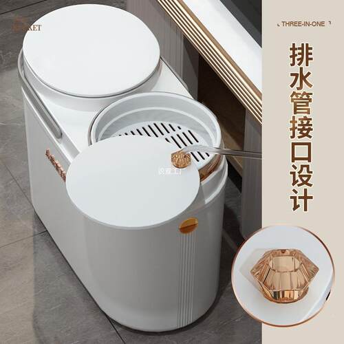 垃圾茶桶接水台茶分离茶水桶废配默认项茶桶茶渣桶水桶茶水具件排