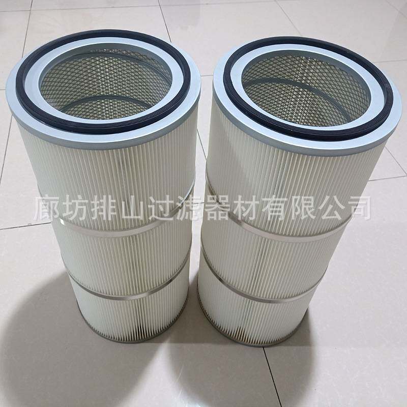 工业阻燃覆膜过滤筒喷砂抛丸机设备过滤元件不锈钢束带滤筒滤芯