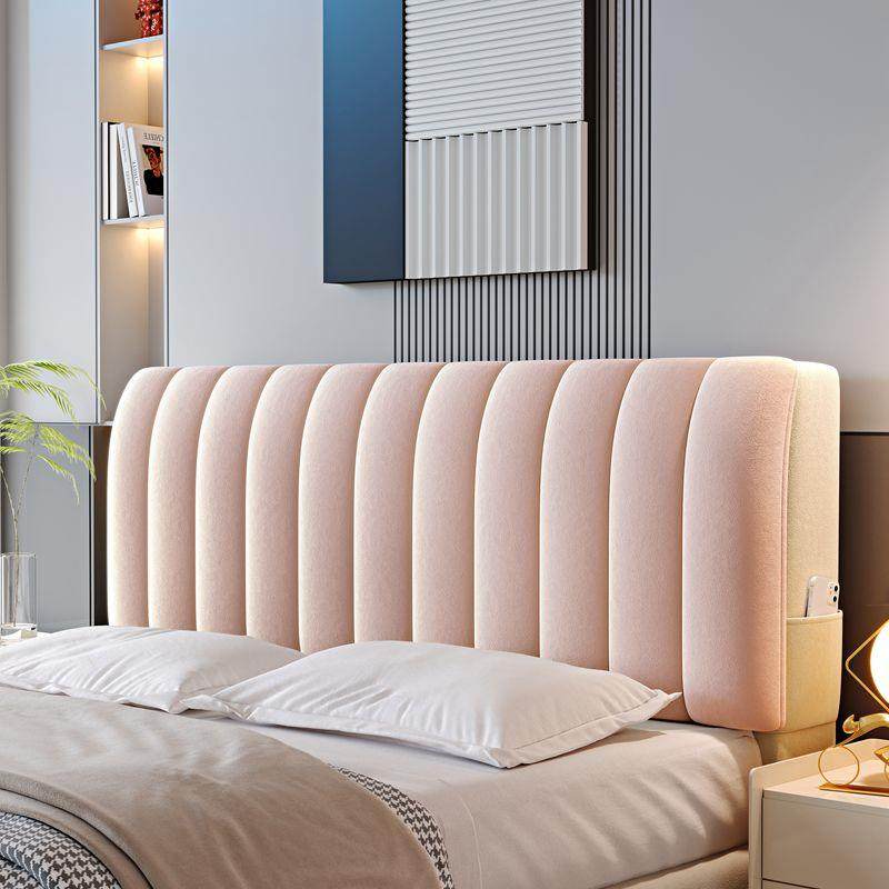 202112包5新款加厚头罩套软包靠背全简单大方防撞防姜尘床皮木床