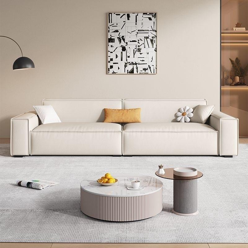 极简奶油无品牌/豆风腐块沙发客沙厅沙简约现代直排发网红款科技