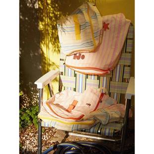 印花545可爱条纹便携纳分袋行李箱四件套收袋 皮星 Tagi. 塔装