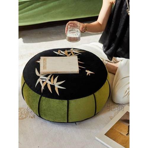 麓r巴山竹夜坐墩刺绣蒲团垫榻榻米客厅垫地上懒沙发多用ZEQ坐禅人