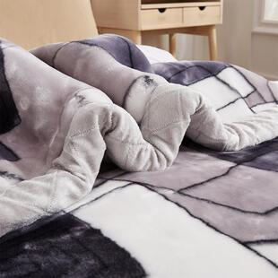 拉舍尔毯冬季加加绒OZZ午睡盖毯子床单人宿舍学生珊被瑚法厚毛兰