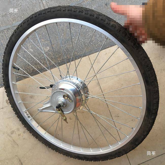 辐条轮改助力自行车改装电动24v锂电电机36v驱动48v马达后驱动力