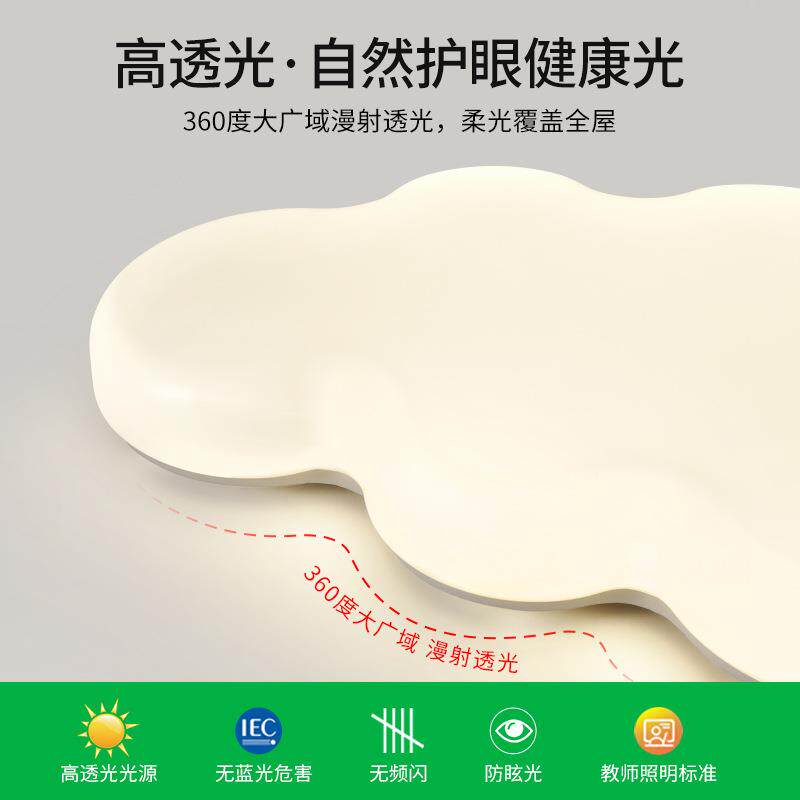全光谱护童卧22121眼室云朵吸顶灯现代简约温馨儿房间灯中山灯具3