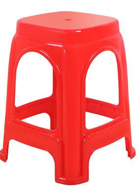 （凳82121子0个装）塑料凳家用加厚餐凳简板高椅子耐用熟胶约成人