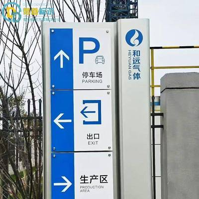 未来厂开发区导视牌商街广工场24指示立业场牌户外广告牌停车导向