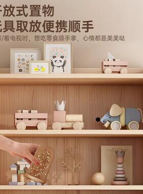 全实书架落地置物架靠家木用03223儿童格子柜客厅储物收纳柜简墙