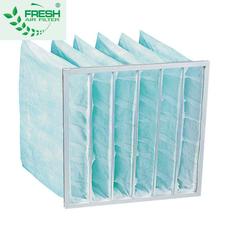 工厂新风机组回风口除尘F5过滤袋 车间F9无纺布中效袋式过滤器