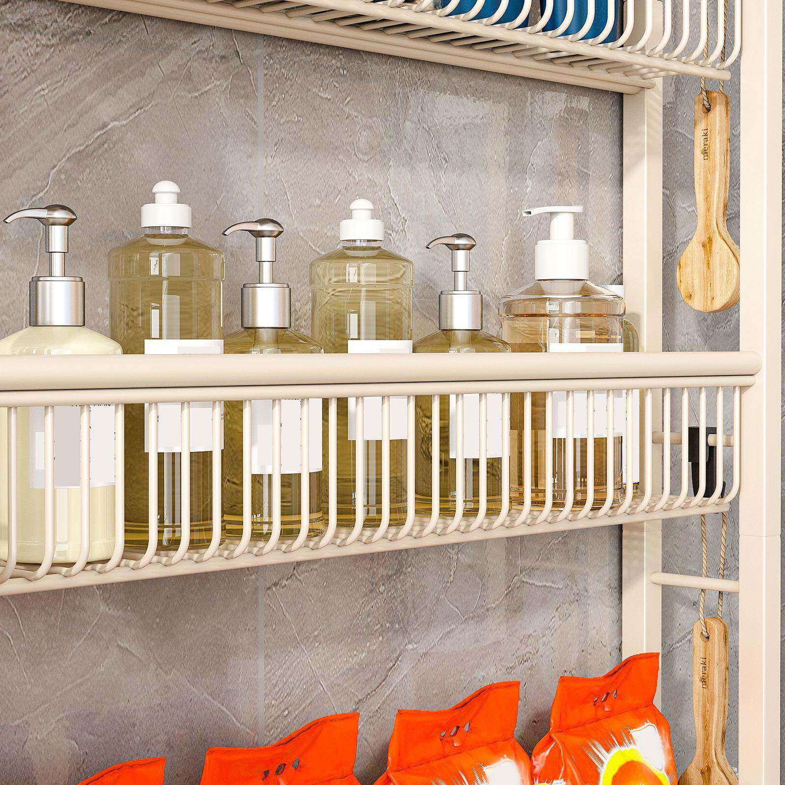 亚马架货源门后落地纳置物多XY-ZW06用逊途靠墙储物窄收柜简易铁