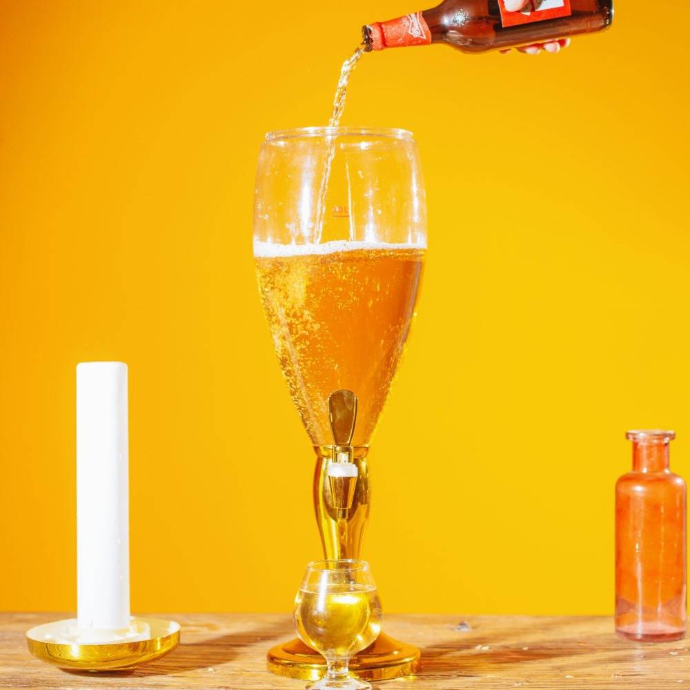 酒吧KTV酒具LED灯管啤酒炮 加冰柱的啤酒塔商用果汁饮料分配器5升