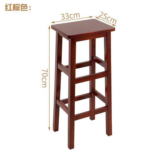 商用桌酒吧椅实木凳复工高脚凳凳吧台椅家方用高木凳子四方凳餐无