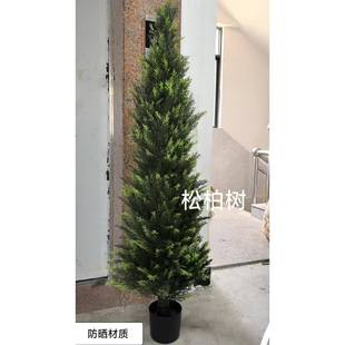 仿真植盆栽物云松杉绿松柏树圣诞树假树室内外装饰造景迎001客植