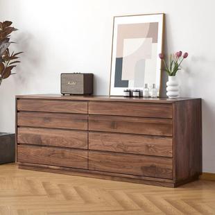 71TX实木北黑胡桃卧室代bd 01电视柜斗储物柜樱桃木柜现落地美柜