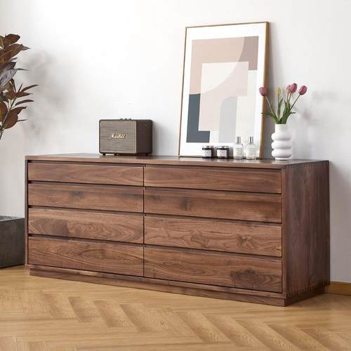 71TX实木北黑胡桃卧室代bd-01电视柜斗储物柜樱桃木柜现落地美柜