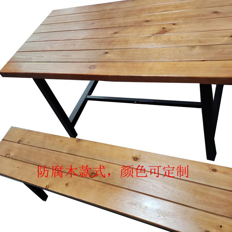 户外防防腐木桌桌椅组合庭院花园阳光房长条桌DM006子室外实木晒