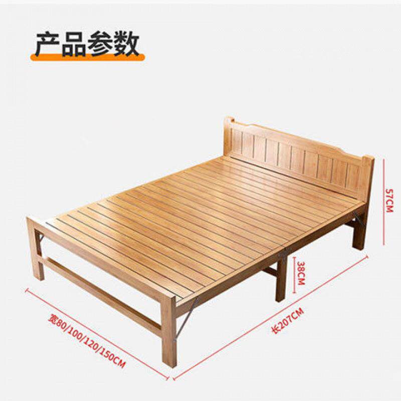 竹床用折叠床单人双人简易床家成人午休午子睡·凉床租房出竹硬板