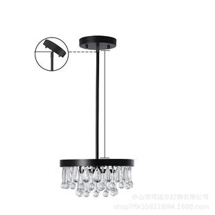 水晶吸顶灯水滴吊轻奢创意餐厅X-8022走马廊现代简约卧室吊亚逊灯