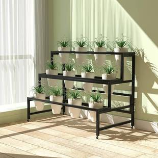 W梯形鲜式兰花架子6兰草盆架花店花展架示落0050地花盆架室内多层