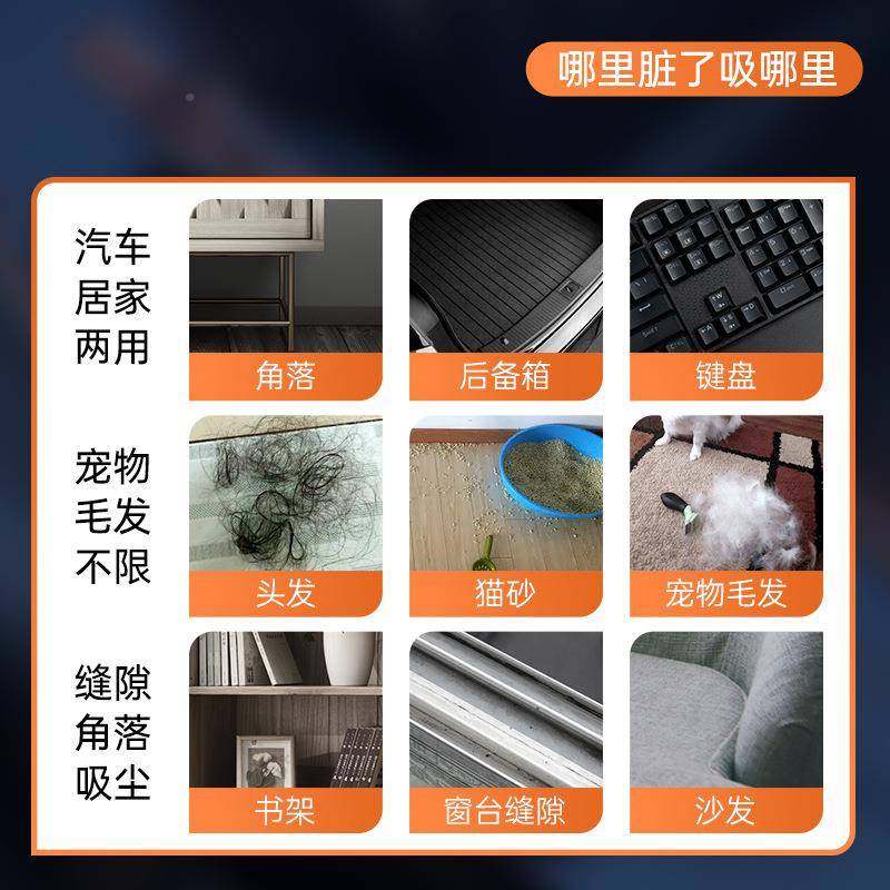 新升车级配色便你小迷型吸尘器携随手汽车干湿两用无线844载大吸