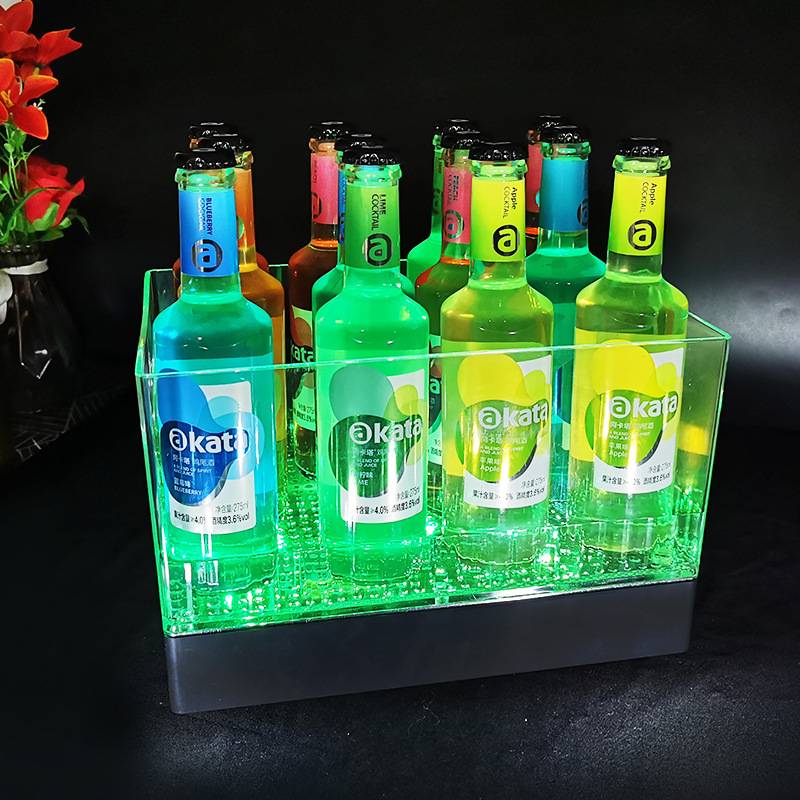 发光冰桶商用充电香槟桶红酒鸡尾酒冰桶KTV啤酒桶创意酒吧啤酒框