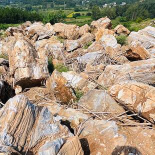 大型景观石头村口路口风水原石刻字园林景观自然石门牌公园造景石