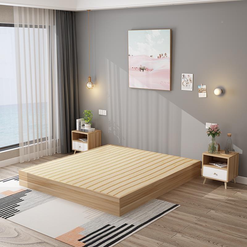 I式L板现代简约双人床1.板式床8米榻榻米床1床.5m1.床2单人床出租