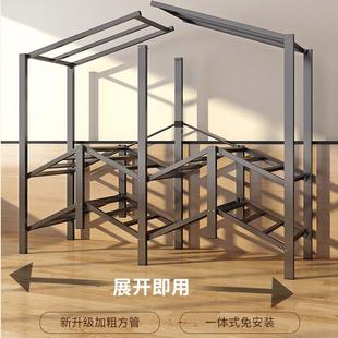 正的免租安装30MM全加全折叠厚加真粗加固钢架简易衣柜家用卧室出